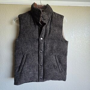 Relume Journal Standard Shetland Wool Down Puffer Vest Brown Grey Mens Medium